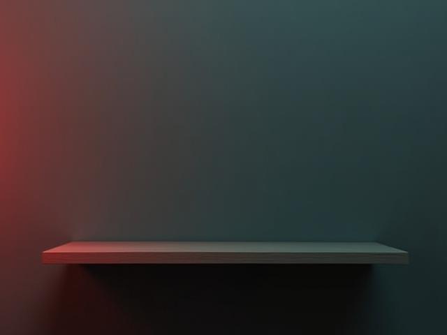 鮮やかなカラー塗装が施された棚のパネル