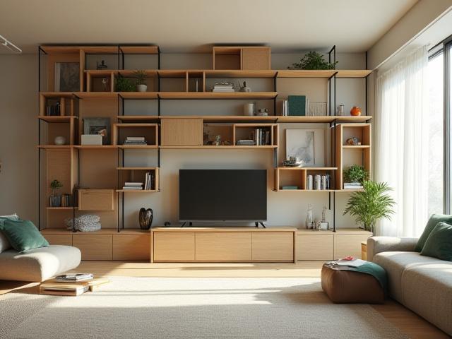 自由に再構成できるモジュラー収納システムの多様な使い方