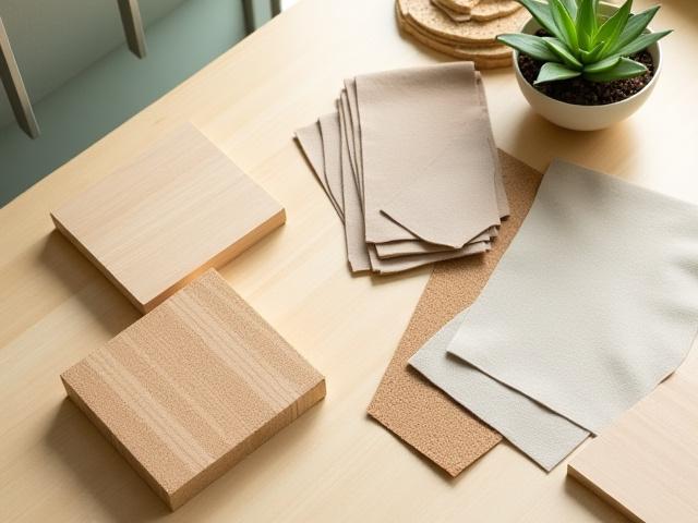 様々な種類のサステナブルな木材サンプル
