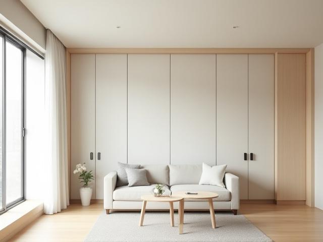 ソファを隠せるマーフィーベッド付き収納