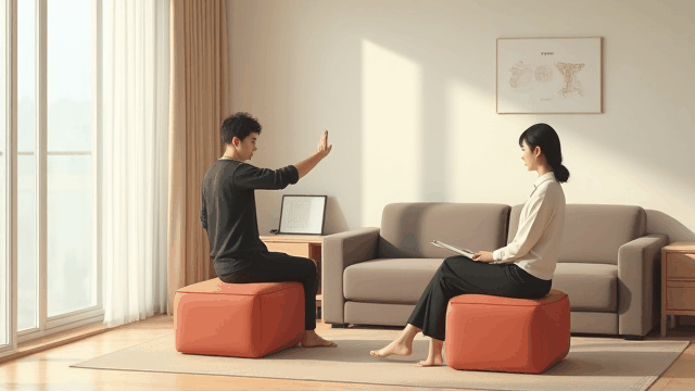 収納付きオットマンの変形デモンストレーション