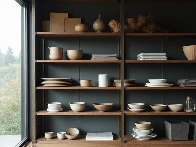 リサイクル鉄のインダストリアルな棚